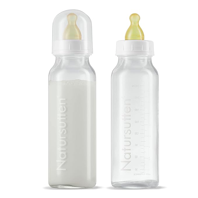 Natursutten Anti-Colic Glass Baby Bottle 2-Pack - 8 oz by Natursutten%C2%AE