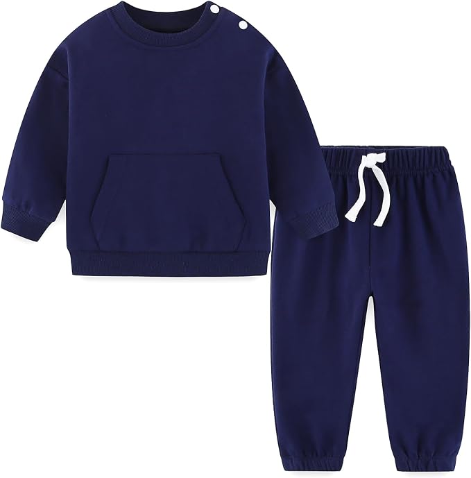 Fullfamous Baby and Toddler Boys 100% Cotton 2 Piece Long Sleeve Sweatshirt and by Fullfamous