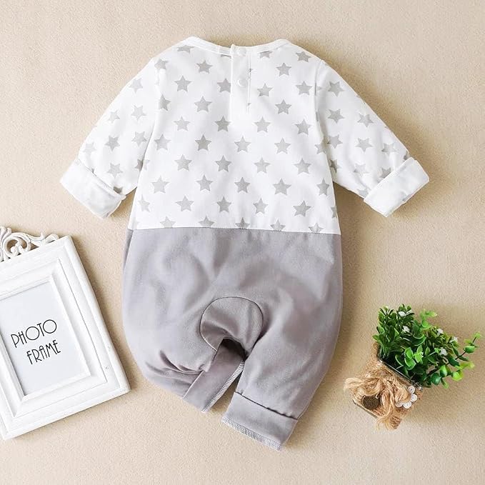 Cute Giraffe + Zebra With Floral Print Long Sleeve Baby Girl Clothes White - Image 4