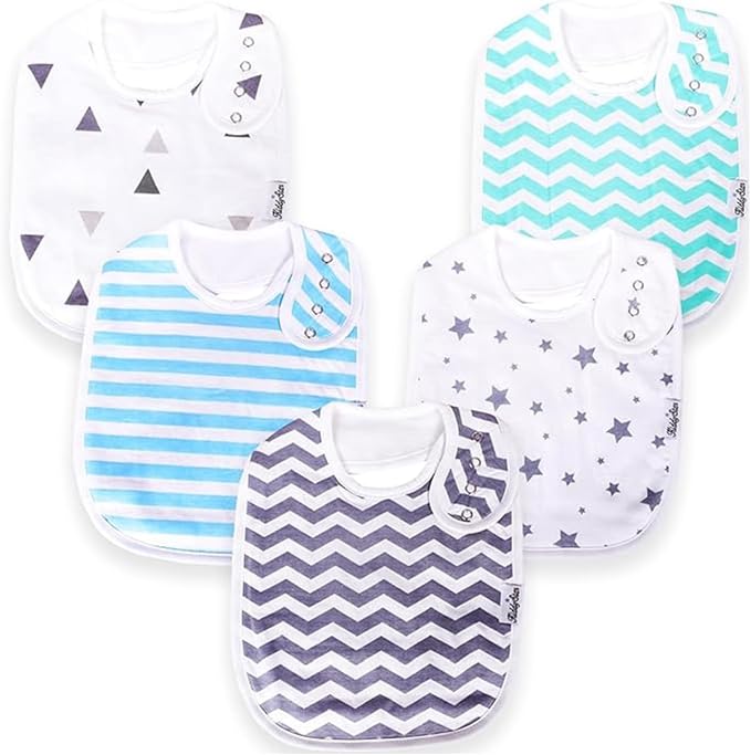 Organic Cotton Baby Bibs for Boys & Girls – Soft, Absorbent Teething & Drool by KiddyStar%C2%AE