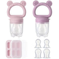 2 Pack Silicone Baby Fruit Feeder by POIKSHARK