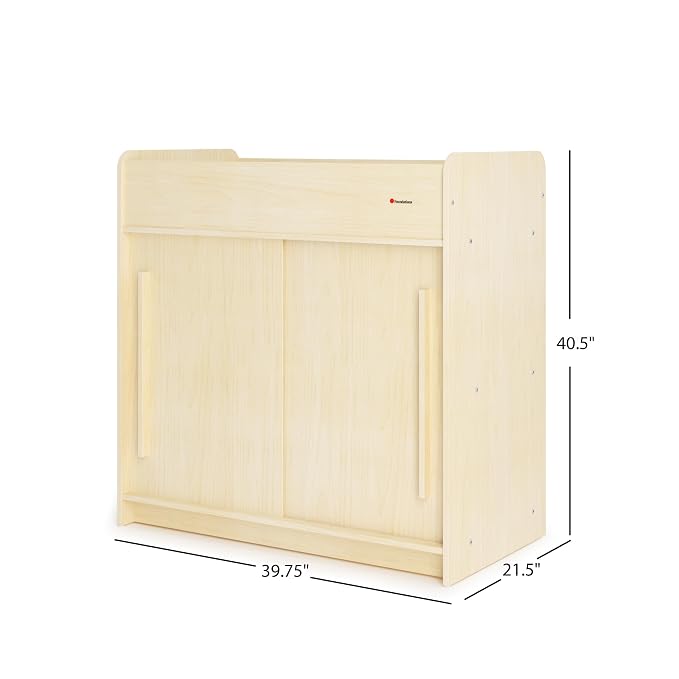 Foundations SafeGlide Daycare Changing Table, Durable Wood Construction - Image 2