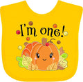 inktastic I'm One- Pumpkin Birthday Autumn Baby Bib by Inktastic