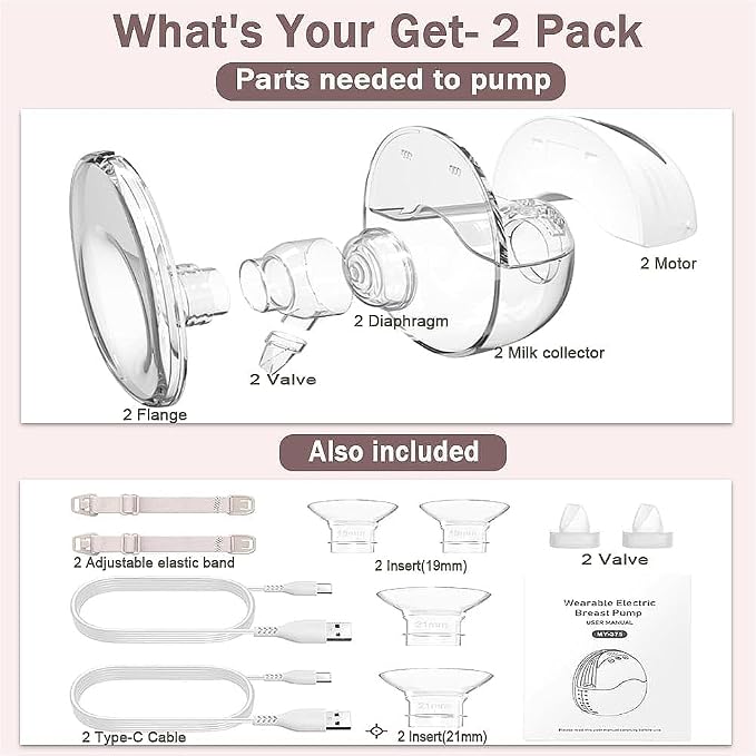 Wearable Breastfeeding Pump, 4 Modes & 12 Levels, Hands Free Breast Pump - Image 8