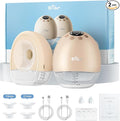 Bear Breast Pump Hands Free, Wearable Breastfeeding Pumps Strong Suction Low by Bear