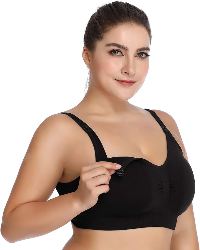 Lataly Womens Seamless Nursing Bra Sleeping Maternity Bralette - Image 3