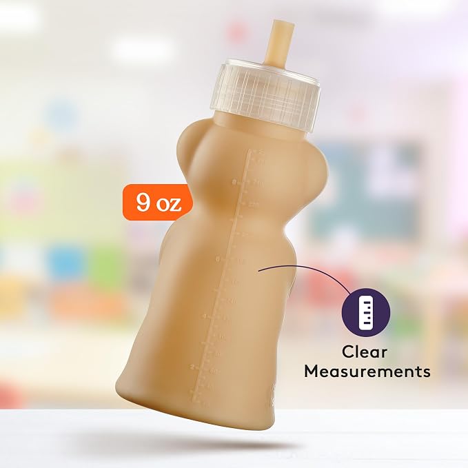 Special Supplies Honey Bear Straw Cup Long Straws, Squeezable Therapy and - Image 6