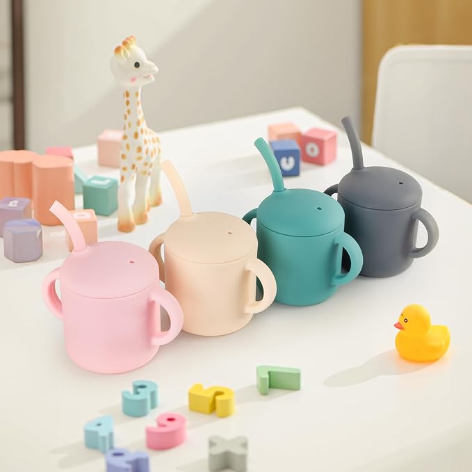 Silicone Baby Cup with Straw, Straw Cup - Image 7