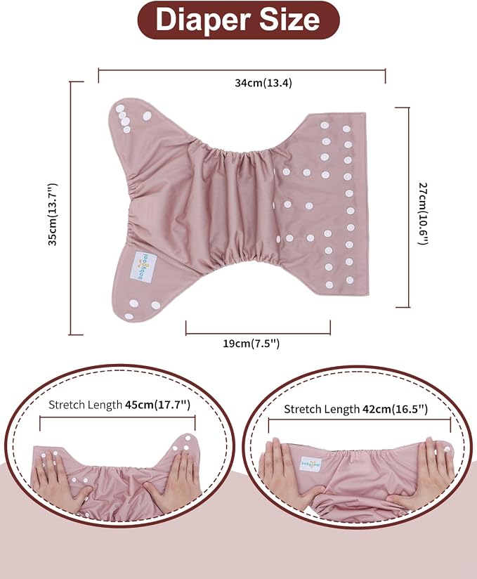 babygoal Reusable Charcoal Cloth Diapers - Image 5