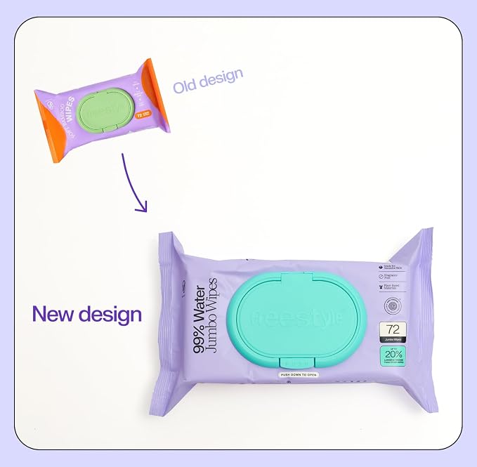 Freestyle Soft Jumbo Baby Wipes, Hypoallergenic and Unscented, Water-Based Wet - Image 2