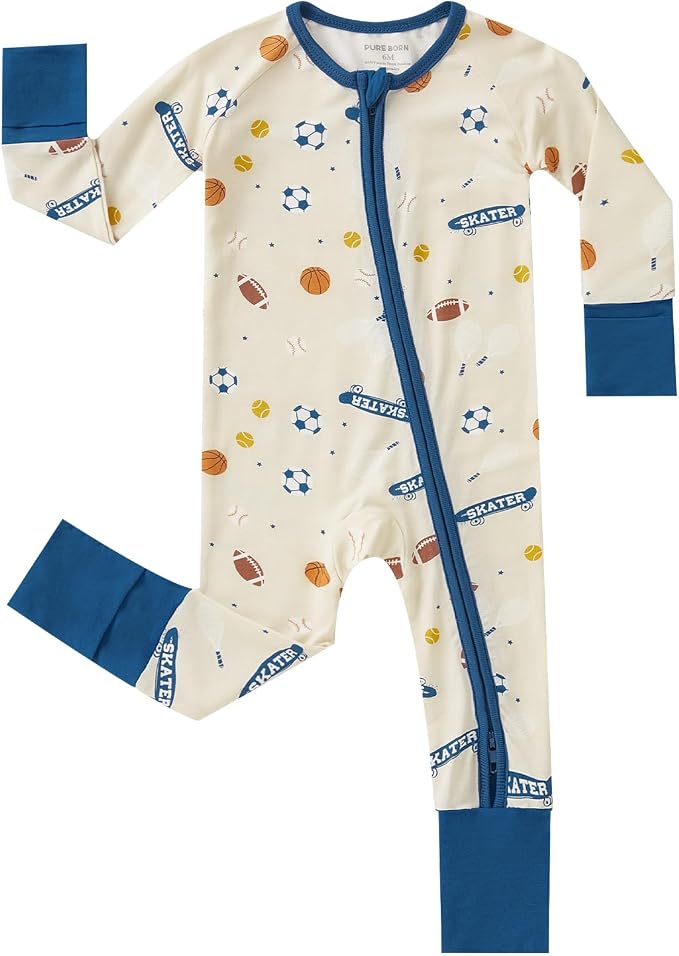 pureborn Baby Infant Boys Girls Sleeper Snug Fit Viscose from Bamboo Pajamas by pureborn