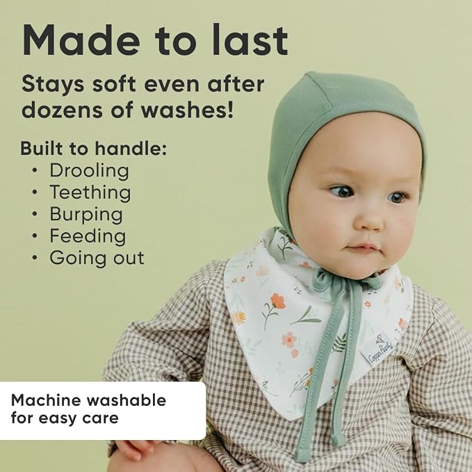 Copper Pearl 4 Pack Soft Cotton Baby Bibs - Image 3