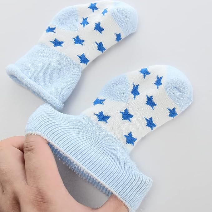 Newborn Baby Boy Girl Caps Mittens Socks Set Cotton Baby Essentials Accessories - Image 6