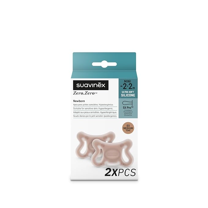 Suavinex Zero Zero Silicone Baby Pacifier w/SX Pro Physiological Pacifier Nipple - Image 3