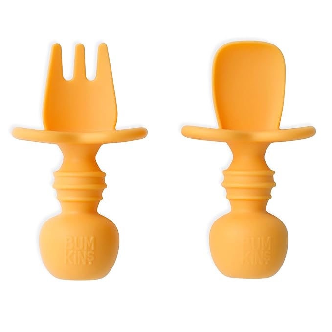 Bumkins Baby Utensils Set, Chewtensils Silicone Spoons by Bumkins