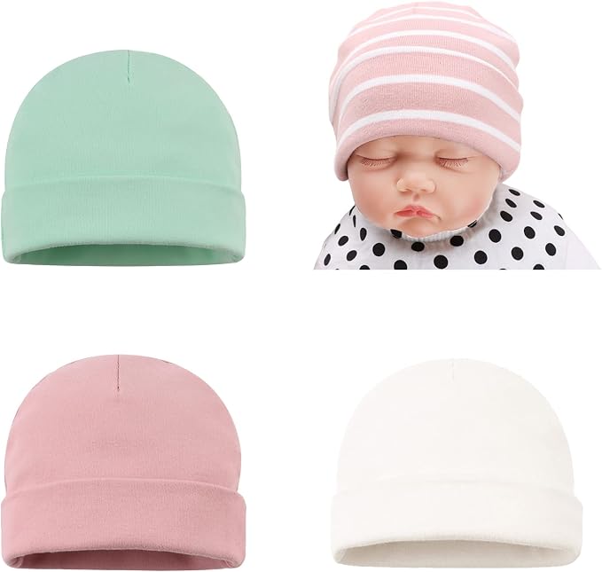 Bamery Cotton Baby Girl Hat Preemie Boys Beanie Newborn Hospital Hats Winter by Bamery