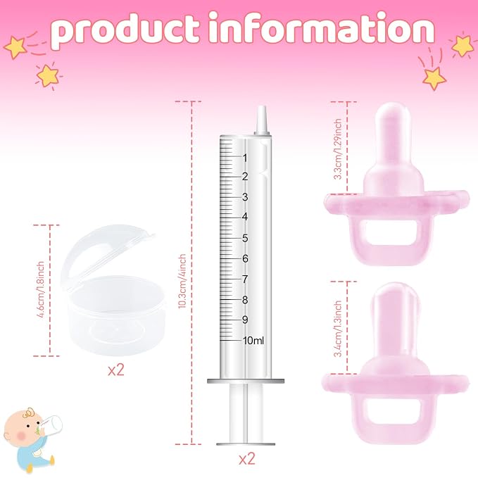 Baby Medicine Dispenser, Baby Medicine Syringe, 0 Months and up Baby Pacifiers - Image 2