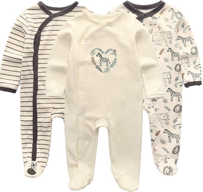 Kiddiezoom Baby and Toddler Boys'Snug Fit Footed One-Piece Romper Jumpsuit by Kiddiezoom