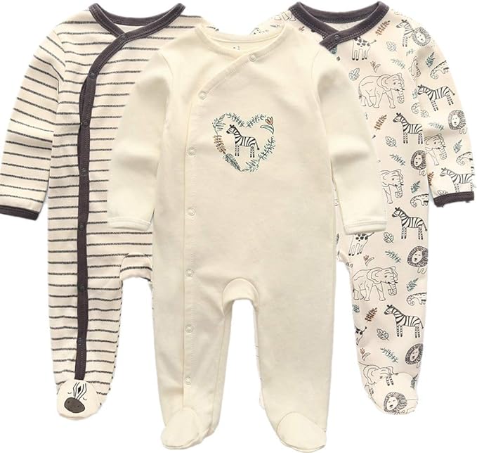 Kiddiezoom Baby and Toddler Boys'Snug Fit Footed One-Piece Romper Jumpsuit by Kiddiezoom