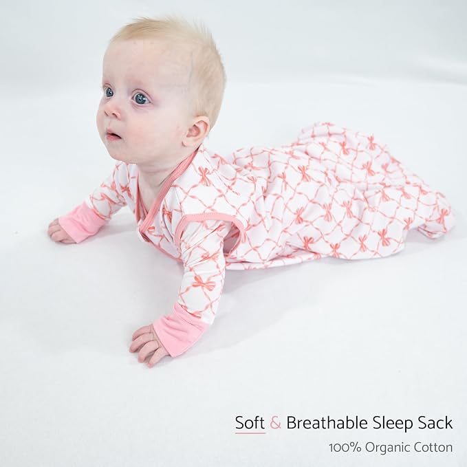 LollyBanks Baby Sleep Sack, 100% Cotton Wearable Blanket 2-Way Zipper Sleep - Image 2