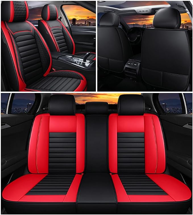 Leather Car Seat Covers for Toyota Corolla 2006-2024, Car Seat Covers Full Set - Image 2