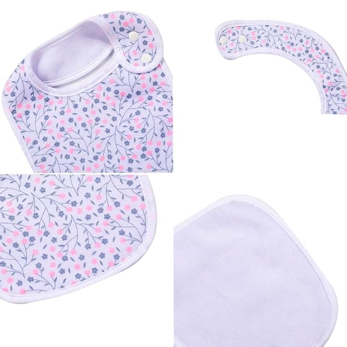7 Pack Baby Cotton Absorbent Bibs - Image 5