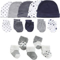 Newborn Baby Boy Girl Caps Mittens Socks Set Cotton Baby Essentials Accessories by MAMIMAKA