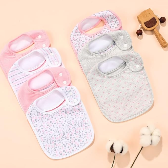 7 Pack Baby Cotton Absorbent Bibs - Image 6