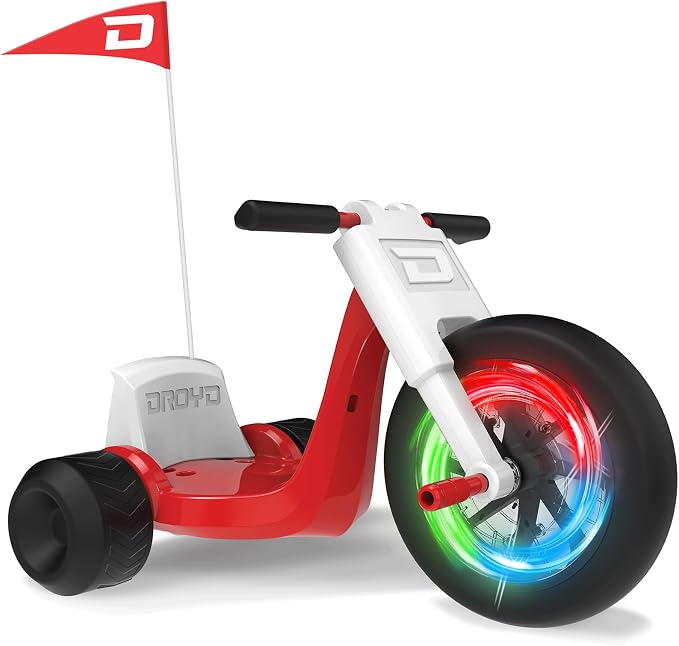 Droyd Romper Electric Tricycle for Kids 3+ Years, 24V Toy 3-6 MPH Max Speed & by Droyd