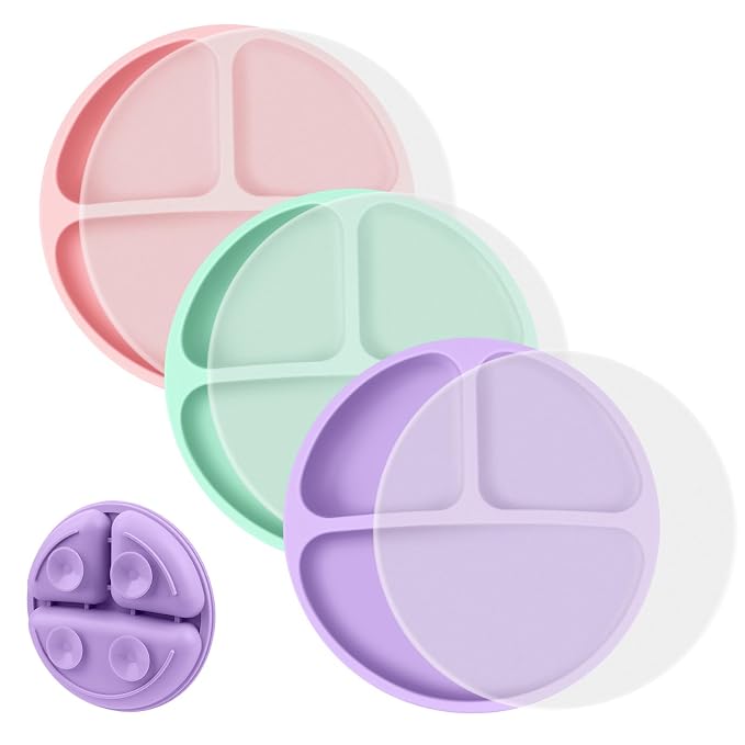 Vicloon Toddler Plates, BPA Free Suction Plates by Vicloon
