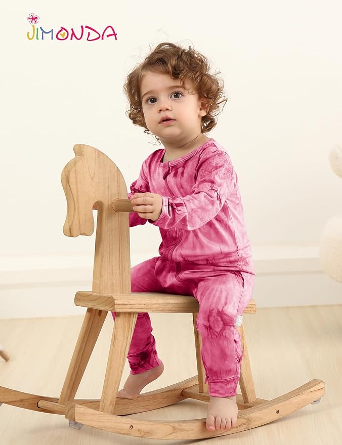 Jimonda Baby Girls Boys Footless Pajamas, Rayon From Bamboo Pjs 2 Way Zipper - Image 4