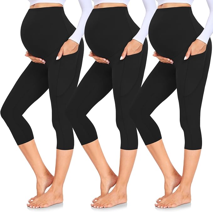 GROTEEN 3 Pack Women's Maternity Leggings by GROTEEN