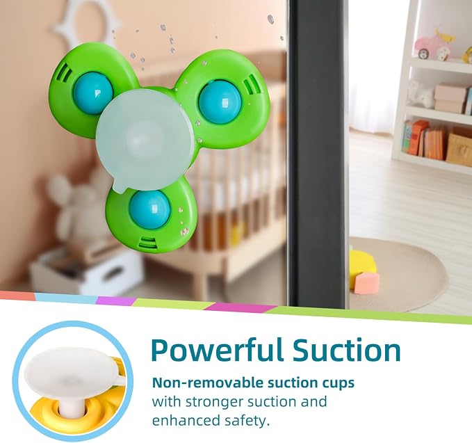 LiKee Strong Suction Cup Fidget Rotating Sensory Bath Toys - Image 3