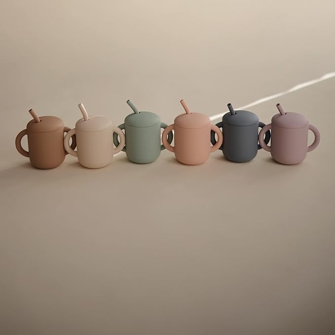 mushie 100% Silicone Training Cup & Straw - Image 5