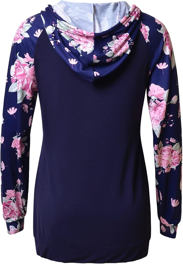 GINKANA Women's Nursing Hoodie Sweatshirt Long Sleeves Breastfeeding Maternity - Image 3