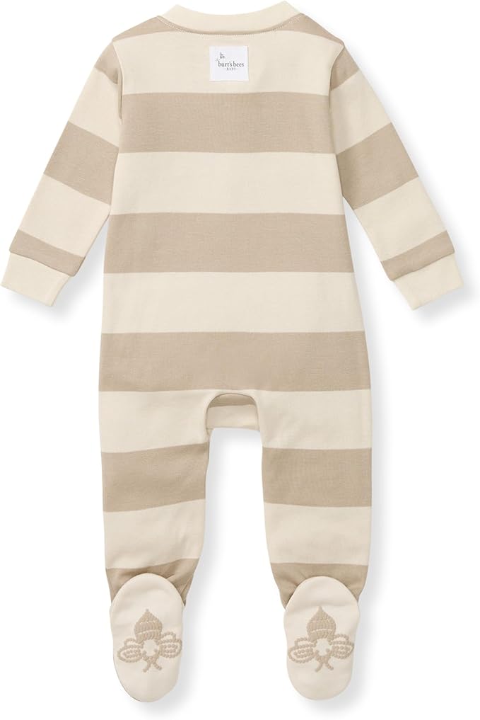 Burt’s Bees Baby Boys' One-Piece Sleep and Play 100% Organic Cotton PJs - Image 2