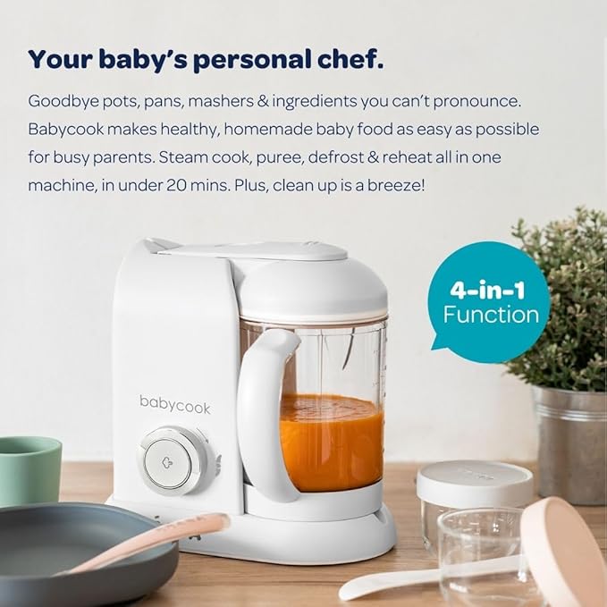 BEABA Babycook Solo 4 in 1 Baby Food Maker, Puree Steamer and Blender - Image 6