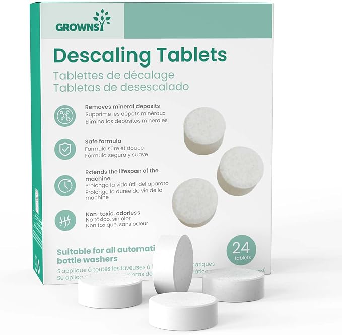 GROWNSY Descaling Tablets Descaler, 24 Descaling Tablets Compatible by GROWNSY