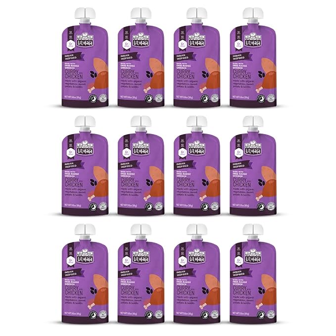 Li’l Hala Curry Chicken Baby Food Pouches – Free-Range Chicken & Organic - Image 6
