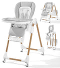 Mallify Foldable High Chairs for Babies and Toddlers, 3-in-1 Convertible Baby by Mallify