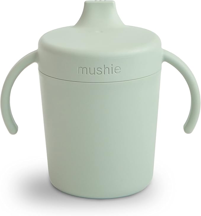 mushie Trainer Sippy Cup | Made in Denmark | Leak Resistant Twist-Off Lid & by mushie