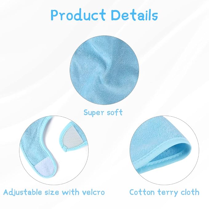 Vicloon Baby Bibs, Baby Bibs for Girls & Boys, Terry Drool Cotton Bibs - Image 4