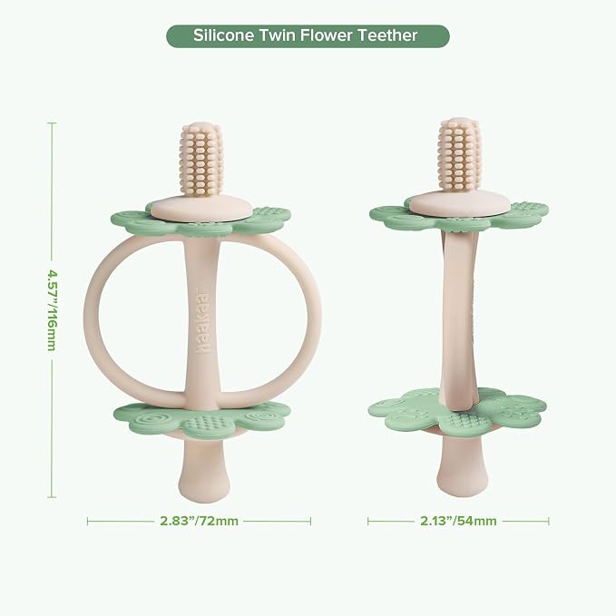 haakaa Silicone Baby Teething Toys, Nipple-Shaped End - Image 9