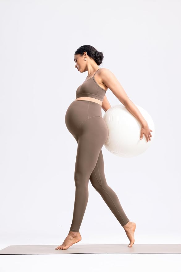 POSHDIVAH Women's Creamluxe Maternity Leggings 25"/28" Over The Belly Pregnancy - Image 7