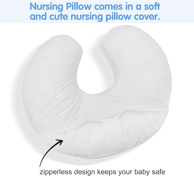 LAT Waterproof Nursing Pillow for Breastfeeding, Waterproof Removable Cover - Image 5