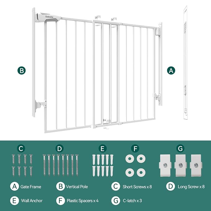 Babelio 27-45" No Bottom Bar Baby/Dog Gate - Image 6