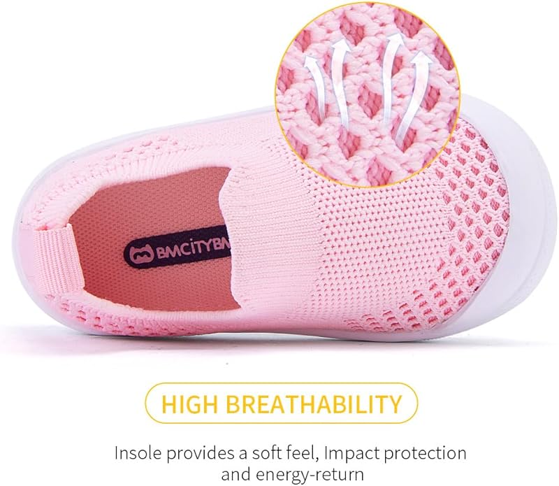 BMCiTYBM Baby Sneakers Girls Boys Lightweight Breathable Mesh First Walkers - Image 4