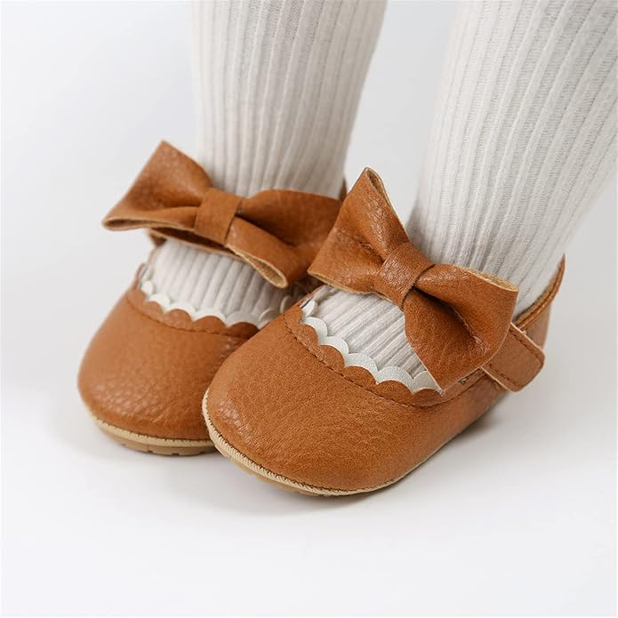 COSANKIM Baby Girls Mary Jane Flats Shoes Anti-Slip Rubber Sole Infant Toddler - Image 2