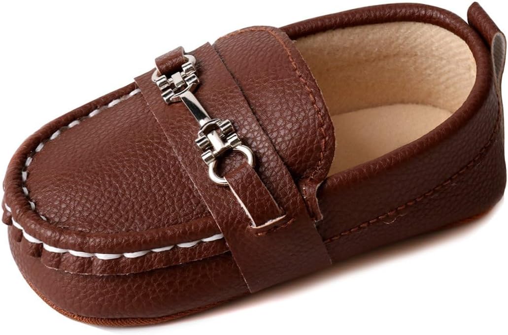 LONSOEN Baby Girls Boys Loafers Prewalker Dress Crib Shoes by LONSOEN