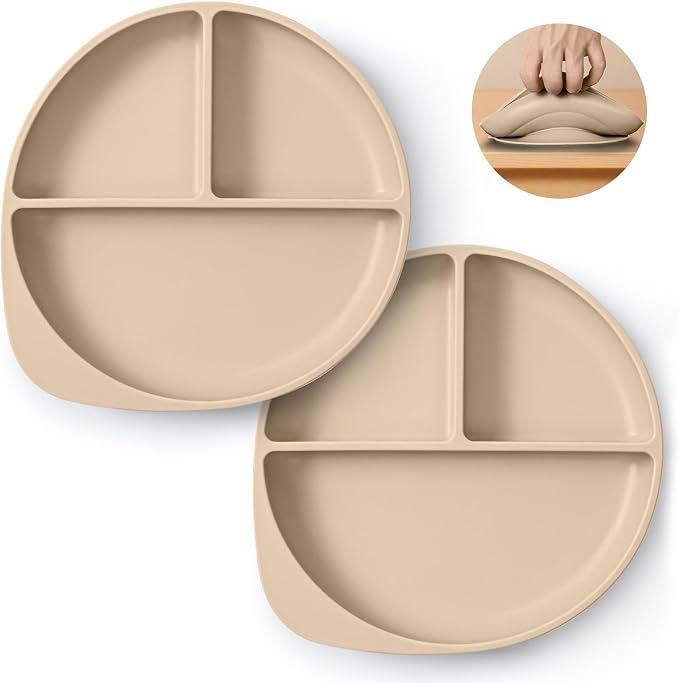 Silicone Baby Feeding Set Plates Set by WiLLBEttER